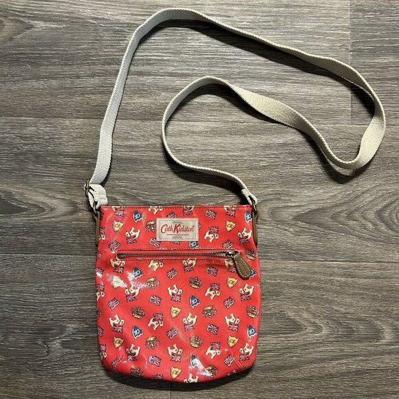 Cath Kidston Red UK Royal Stanley Scottie Dog Jubilee Crossbody Messenger Bag - Picture 10 of 13